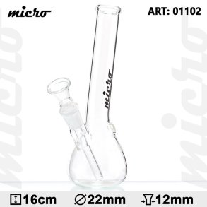 Micro Hangover Glas Bong H16cm 22mm