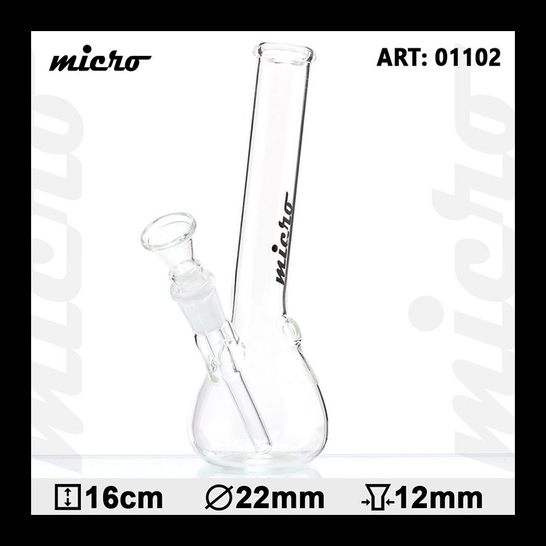 Micro Hangover Glas Bong H16cm 22mm