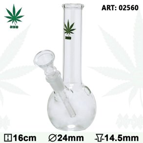 XXX Amsterdam Leaf Glas Bong H16cm 22mm
