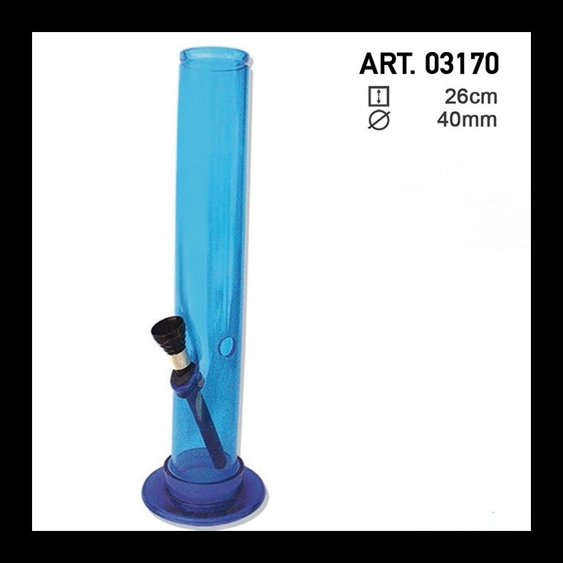 Acrylic Bong Bl H26cm 40mm