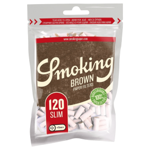 Smoking Filter Brown Slim 120 stk.