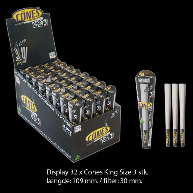 Cones King Size 3 - Blackline