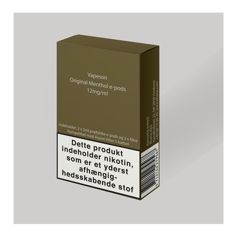 Vapeson E-Pods - Original Menthol - 6mg