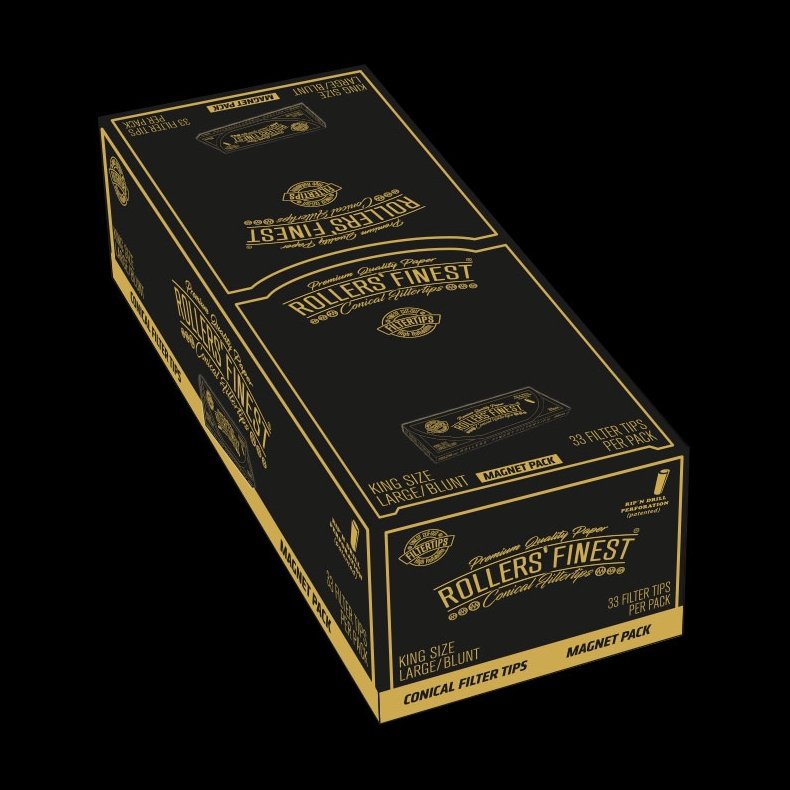 Rollers' Finest Filtertips, KS Large/Blunt, Magnet Pack