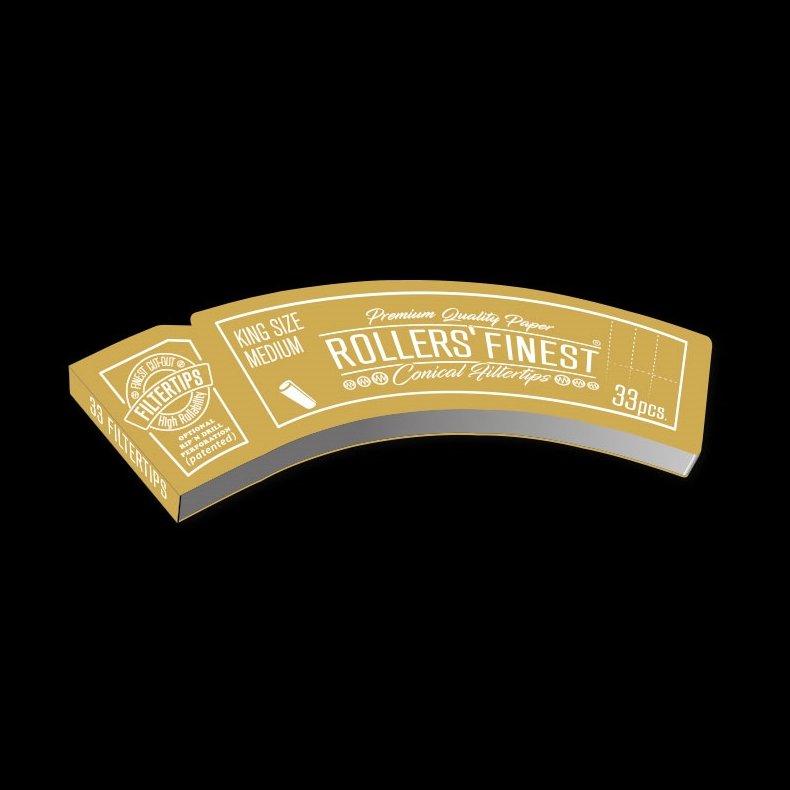 Rollers' Finest Filtertips, KS Medium Gold, booklet