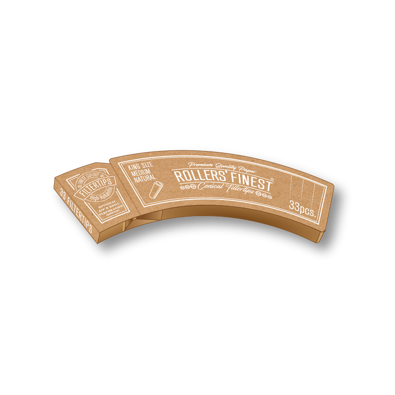 Rollers' Finest Filtertips Natural, Medium, booklet