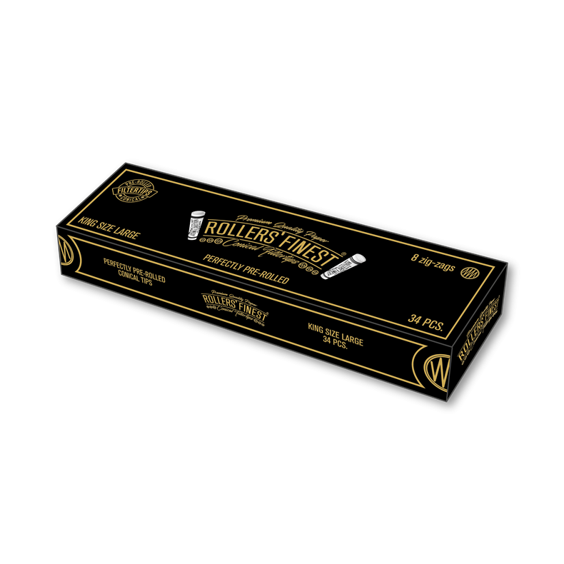 Rollers' Finest PREROLLED Large conical Filtertips