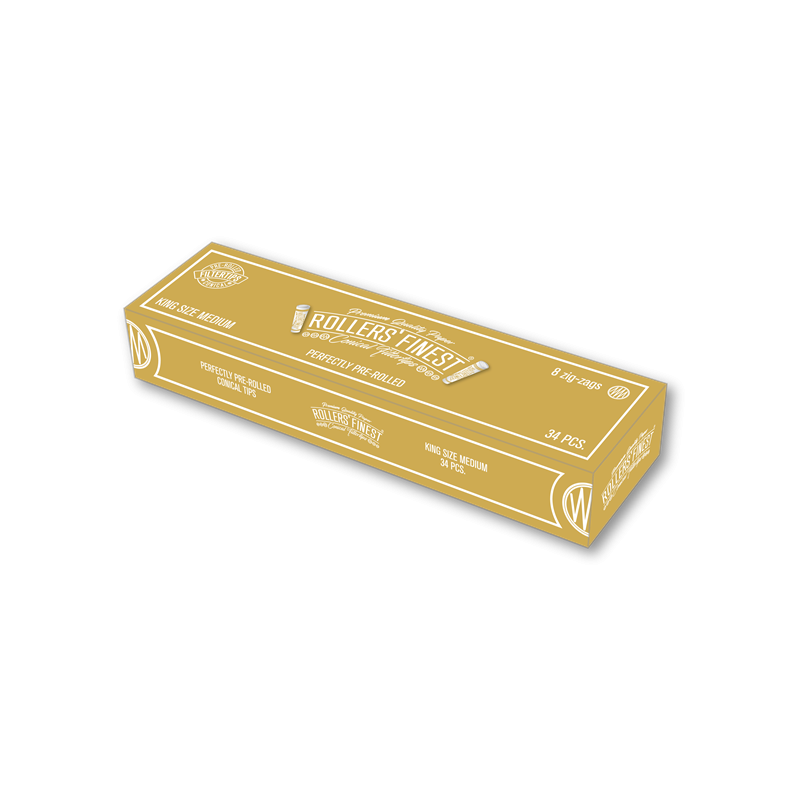 Rollers' Finest PREROLLED Medium conical Filtertips