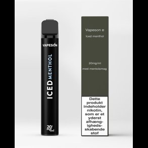 Vapeson Disposable E-Cigaret 20mg - Iced Menthol