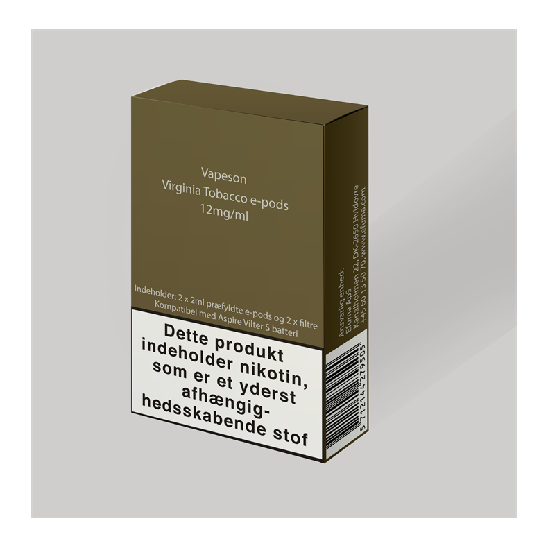 Vapeson E-Pods - Virginia Tobacco - 12mg